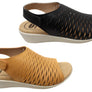 Scholl Orthaheel Tulsa Womens Comfortable Leather Wedge Sandals