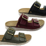 New Face Lockia Womens Comfort Leather Slides Sandals Made In Brazil