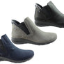 Flex & Go Yorka Womens Comfort Leather Ankle Boots Made In Portugal