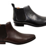 Florsheim Mens EE Extra Wide Leather Barret Plain Toe Chelsea Boots