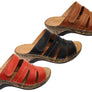 Orizonte Toranto Womens Comfortable European Leather Slides Sandals