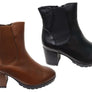 Caprice Jessie Womens Extra Wide Comfort Mid Heel Leather Ankle Boots