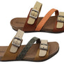 New Face Maxime Womens Comfort Leather Slides Sandals Made In Brazil