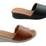 Usaflex Sunrise Womens Comfort Leather Slides Made In Brazil