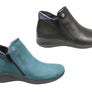 Flex & Go Yonda Womens Comfort Leather Ankle Boots Made In Portugal