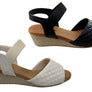 Usaflex Lorelei Womens Comfort Leather Wedge Sandals Made In Brazil