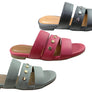Usaflex Skyler Womens Comfort Leather Slides Sandals Made In Brazil