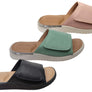 Usaflex Holiday Womens Comfortable Brazilian Leather Slides Sandals