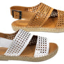 Orizonte Cove Womens European Leather Comfortable Espadrille Sandals