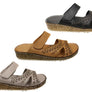 Orizonte Ankra Womens European Leather Comfortable Slides Sandals