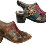 J Gean Queen Womens Comfortable Leather Heels Sandals Made In Brazil
