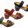 Opananken Vivian Womens Comfortable Leather Mid Heel Sandals
