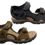 Natural Comfort Clift Mens Leather Adjustable Strap Sandals