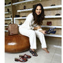 J Gean Sonya Womens Comfortable Leather Wedge Sandals Made In Brazil