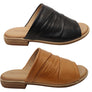 Orizonte Canberra Womens European Leather Comfortable Slides Sandals