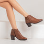 Perlatto Brooke Womens Comfortable Leather Ankle Boots Made In Brazil