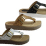Pegada Jess Womens Cushioned Leather Sandals Thongs Made In Brazil