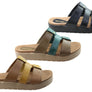 Pegada Dee Dee Womens Comfort Leather Slides Sandals Made In Brazil
