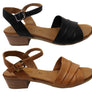 Orizonte Karriner Womens European Leather Low Heel Sandals