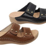 Pegada Mya Womens Comfortable Leather Slides Sandals Made In Brazil