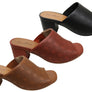 Usaflex Janice Womens Comfortable Leather Slides Heels Made In Brazil