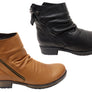 Orizonte Castle Womens European Comfortable Leather Ankle Boots