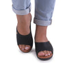 Usaflex Malvina Womens Comfort Leather Slides Sandals Made In Brazil
