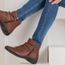 Perlatto Linda Womens Comfortable Leather Ankle Boots Made In Brazil