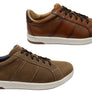 Florsheim Mens Leather EE Extra Wide Crossover Lace To Toe Sneakers