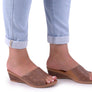 Usaflex Anatolia Womens Comfort Leather Slides Sandals Made In Brazil