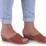 Usaflex Anatolia Womens Comfort Leather Slides Sandals Made In Brazil