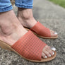 Usaflex Endigo Womens Brazilian Comfy Cushioned Leather Slides Sandals