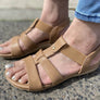 Usaflex Ventura Womens Comfy Cushioned Leather Sandals Made In Brazil