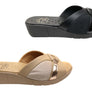 Malu Supercomfort Vixie Womens Comfortable Wedge Slides Made In Brazil