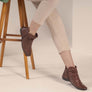 Perlatto Linda Womens Comfortable Leather Ankle Boots Made In Brazil