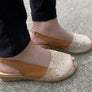 Lola Canales Lulu Womens Comfort Leather Wedge Sandals Made In Spain