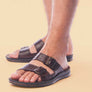 Pegada Lancester Mens Leather Comfortable Slide Sandals Made In Brazil