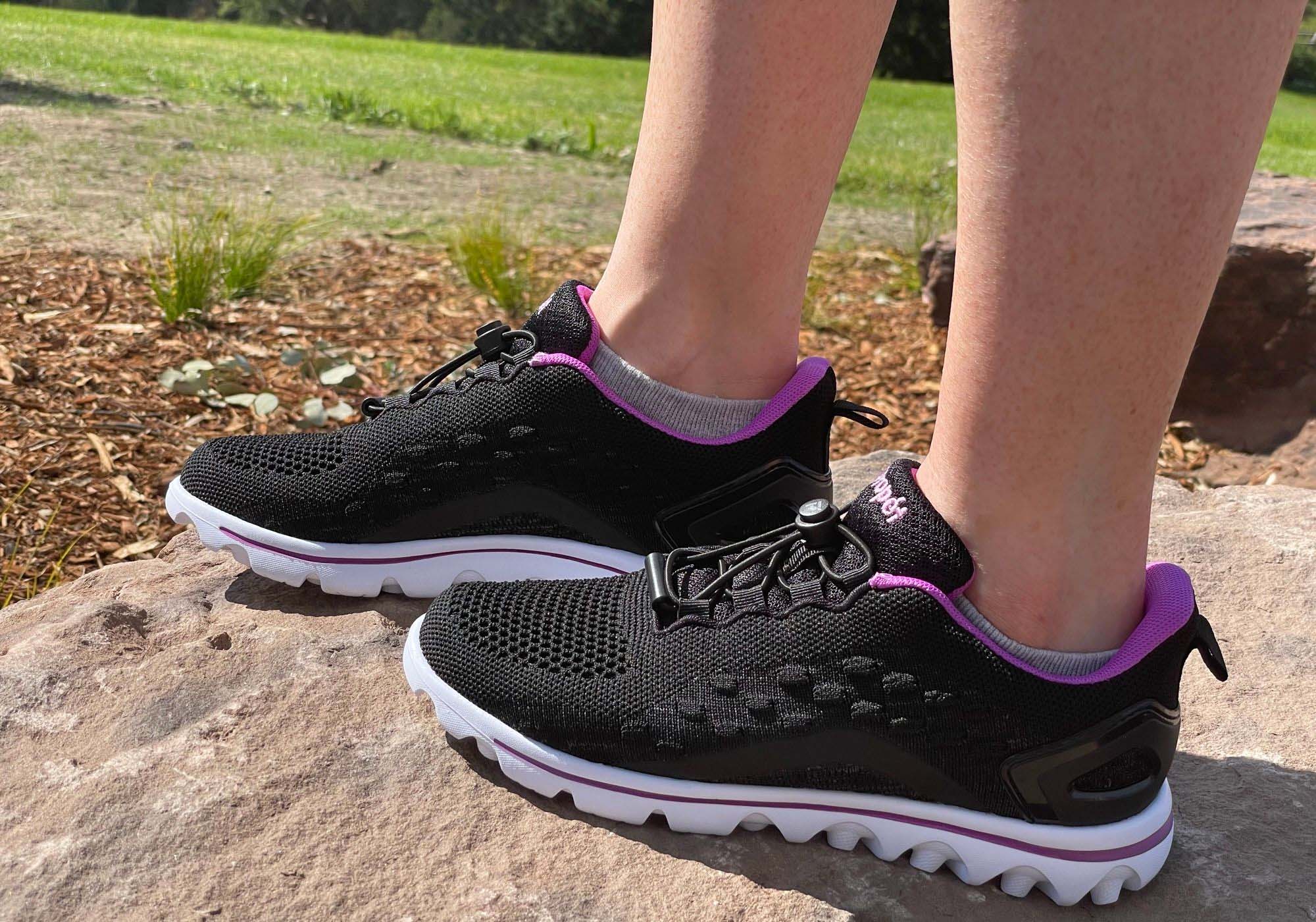 Propet Womens Travelactiv Axial Comfortable Wide Width Walking Shoes