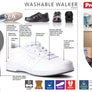 Propet Womens Washable Walker Leather Comfortable Wide Fit Shoes