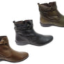 Perlatto Lane Womens Comfortable Leather Ankle Boots Made In Brazil