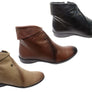 Perlatto Lotty Womens Comfortable Leather Ankle Boots Made In Brazil