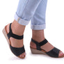 Usaflex Lorelei Womens Comfort Leather Wedge Sandals Made In Brazil