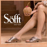 Sofft Fallon Womens Leather Slides Sandals With Comfort Footbed