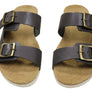 New Face Lockia Womens Comfort Leather Slides Sandals Made In Brazil