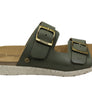 New Face Lockia Womens Comfort Leather Slides Sandals Made In Brazil