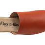 Flex & Go Host Womens Comfort Leather Slides Sandals Made In Portugal