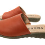 Flex & Go Host Womens Comfort Leather Slides Sandals Made In Portugal
