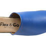Flex & Go Host Womens Comfort Leather Slides Sandals Made In Portugal