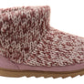 Dearfoams Womens Comfortable Whitney Knit Bootie Slippers