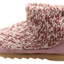 Dearfoams Womens Comfortable Whitney Knit Bootie Slippers
